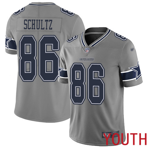 Youth Dallas Cowboys Limited Gray Dalton Schultz #86 Inverted Legend NFL Jersey